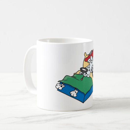Mug Chien Malade Dans Le Lit (Devant gauche)