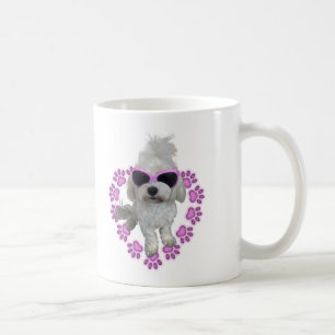 Mug Chien Maltais Adorable avec des Lunettes de Soleil