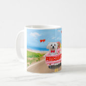 Mug Chien maltais camion de la Saint-Valentin (Devant gauche)