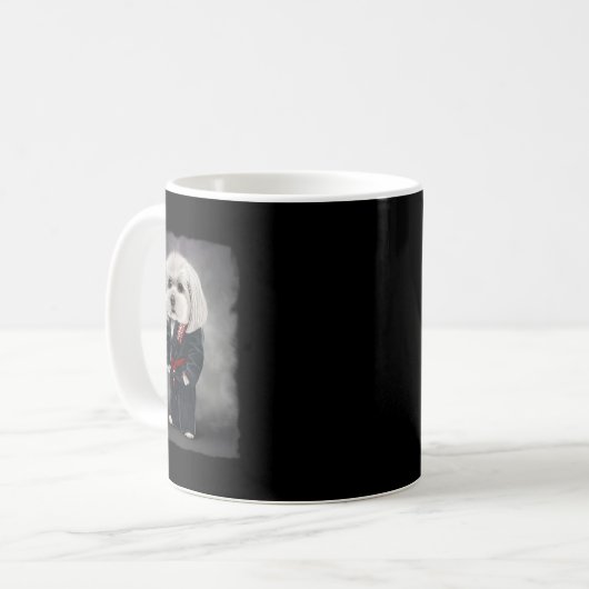 Mug Chien Maltais Judo Karate Master En Judogi Noir 1 (Devant gauche)