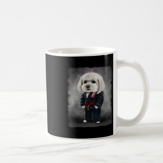 Mug Chien Maltais Judo Karate Master En Judogi Noir 1 (Droite)