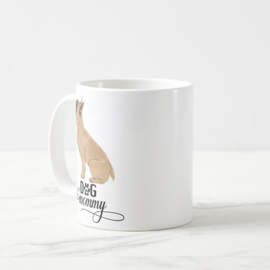 Mug Chien maman Chien Français Chien Chien Aquarelle (Devant gauche)