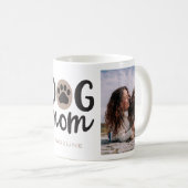 Mug Chien Maman Empreinte de patte Photo Collage Café (Devant droit)