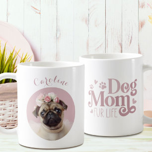 Mug Chien Maman Fourrure Carlin de vie Photo personnal