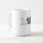 Mug Chien Maman Ligne Design d'art | Amoureux des chie (Devant gauche)