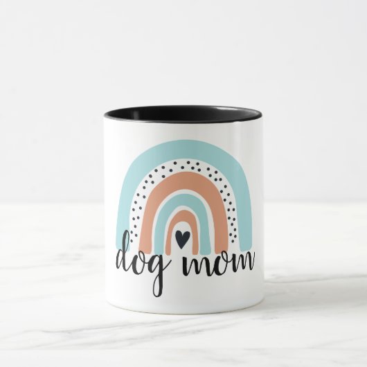 Mug Chien maman Rainbow Blue Peach (Centre)