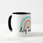 Mug Chien maman Rainbow Blue Peach (Devant gauche)