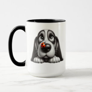 Mug Chien mignon avec coccinelle