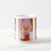 Mug Chien mignon avec cou rose Photographie de Noël (Centre)