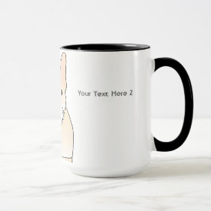 Mug Chien mignon. Bouledogue français crème pâle