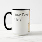 Mug Chien mignon. Bouledogue français crème pâle (Gauche)