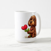 Mug Chien mignon de la Saint-Valentin (Devant droit)