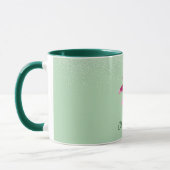 Mug Chien Mignon en Pull de Glisse sur Glace Vert Pist (Gauche)