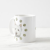Mug Chien mignon et pattes de Terrier blanc de (Devant gauche)
