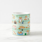Mug chien mignon jouant saut dormir (Centre)