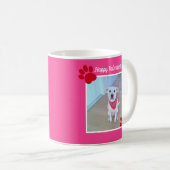 Mug Chien mignon Joyeux Valentines Jour Red Paws 2 Pho (Devant droit)
