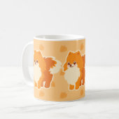 Mug Chien mignon Kawaii Pomeranian (Devant gauche)