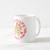 Mug Chien mignon Poméranien, baisers mal (Devant droit)