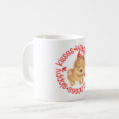 Mug Chien mignon Poméranien, baisers mal (Devant gauche)