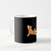 Mug Chien mignon shiba inu | pose de yoga | cadeau d'a (Devant gauche)