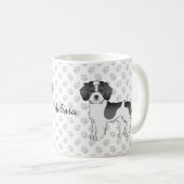 Mug Chien Mini Goldendoodle Parti-couleur Noir & Nom (Devant droit)