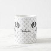 Mug Chien Mini Goldendoodle Parti-couleur Noir & Nom (Centre)