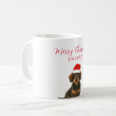 Mug Chien miniature avec chapeau de Père Noël Noël (Devant gauche)
