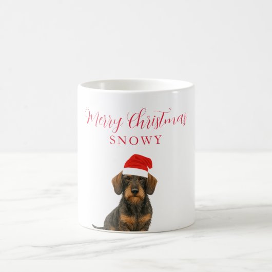 Mug Chien miniature avec chapeau de Père Noël Noël (Centre)