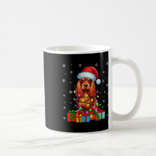Mug Chien Moche Noël Éclairage Santa Hat Er Espagnol C