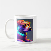 Mug Chien moderne couleur néon (Gauche)