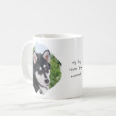 Mug Chien Moderne Personnalisé 2 Photo Pinceau (Devant gauche)