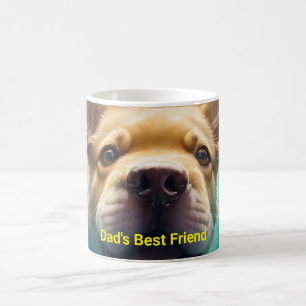 Mug Chien Natation avec fleurs