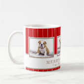Mug Chien Noël Personalized Pet 3 Photo Collage (Gauche)