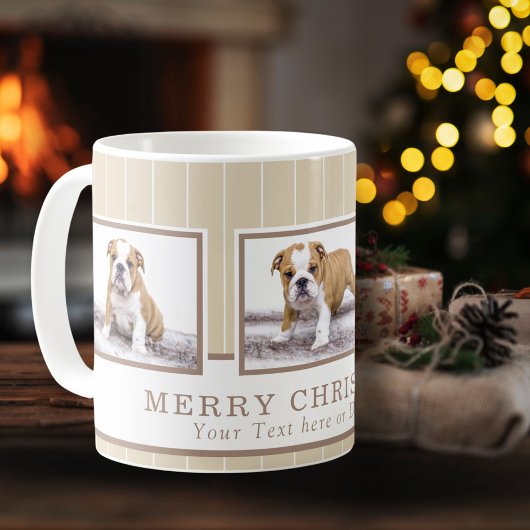 Mug Chien Noël Personnalisé Animaux de compagnie Photo