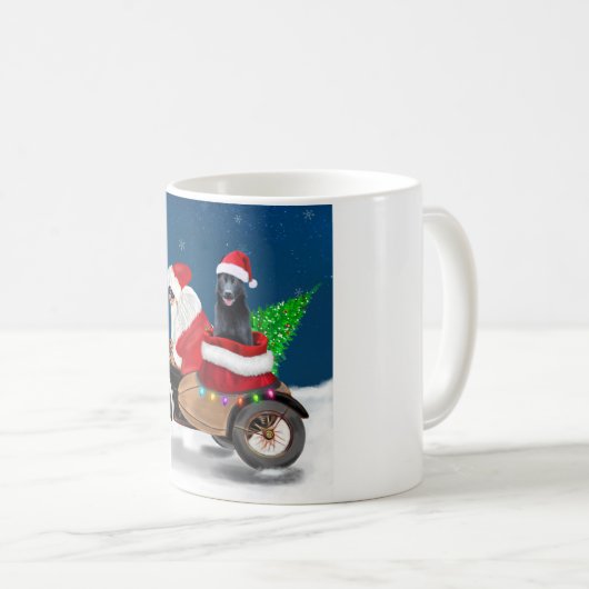 Mug Chien noir allemand berger Noël Père Noël (Devant droit)