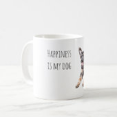 Mug Chien noir crémeux heureux (Devant gauche)