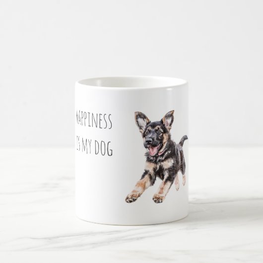 Mug Chien noir crémeux heureux (Centre)