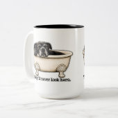 Mug Chien Noir Drôle Humour Pitbull (Devant gauche)