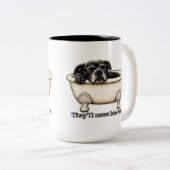 Mug Chien Noir Drôle Humour Pitbull (Devant droit)