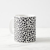 Mug Chien noir et blanc Dalmatien Motif Abstrait (Devant gauche)