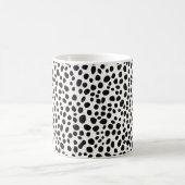 Mug Chien noir et blanc Dalmatien Motif Abstrait (Centre)