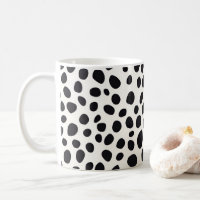 Chien noir et blanc Dalmatien Motif Abstrait