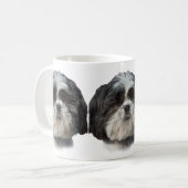 Mug Chien noir et blanc de Shih Tzu (Devant gauche)