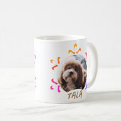 Mug Chien Nom de l'animal de compagnie Photo Flocon de (Devant droit)