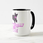 Mug Chien pailleté s'en fiche (Devant droit)