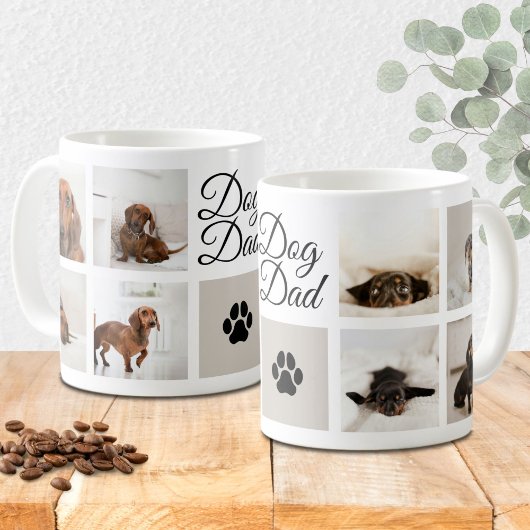 Mug Chien Papa Empreinte de patte Huit Photos de Anima