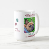 Mug Chien Papa - Joyeux Noël Animal de Compagnie Photo (Devant droit)