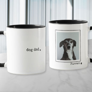 Mug Chien papa minimaliste Musique photo personnalisée