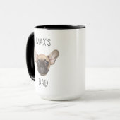 Mug Chien Papa Personnalisé Nom du visage Fête des pèr (Devant gauche)