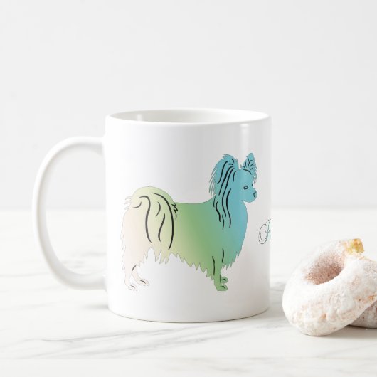 Mug Chien papillon (Avec donut)